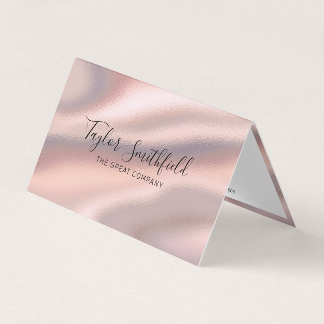 Silky Rose Gold Trendy Elegante Moderne Visitenkarten (Vorderseite)