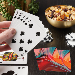 Silky Satin Rote Farbtöne, die die Beleuchtung ref Spielkarten