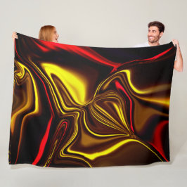 Silky-Striche in Rot und Gold mit dunklen Teilen Fleecedecke