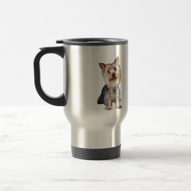 Silky Terrier (B) Reisebecher (Links)