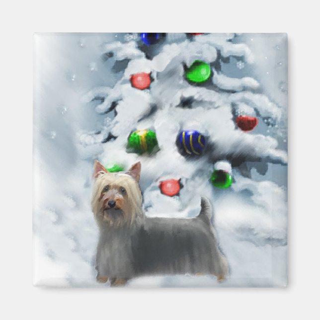 Silky Terrier Christmas Geschenke Magnet (Vorne)
