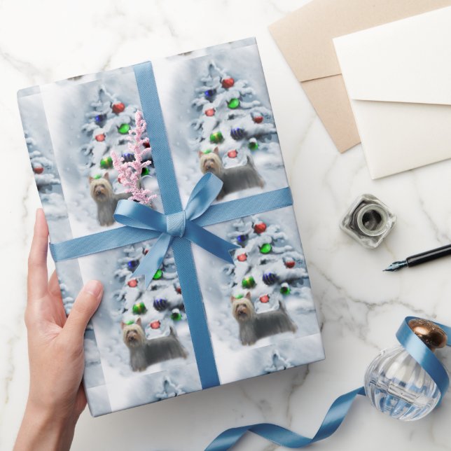 Silky Terrier Christmas Geschenkpapier (Schenken)