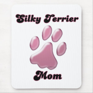 Silky Terrier Mama Rosa Pawprint Mousepad