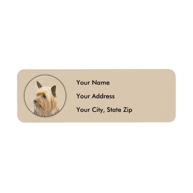 Silky Terrier Painting - Niedliche Original Dog Ar (Vorne)