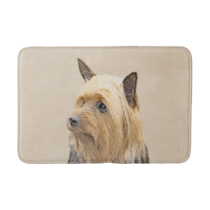 Silky Terrier Painting - Niedliche Original Dog Ar Badematte