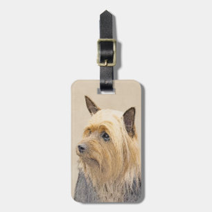Silky Terrier Painting - Niedliche Original Dog Ar Gepäckanhänger