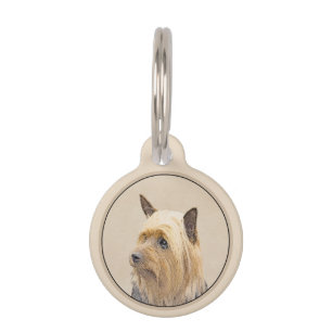 Silky Terrier Painting - Niedliche Original Dog Ar Haustiermarke