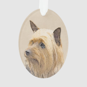 Silky Terrier Painting - Niedliche Original Dog Ar Ornament