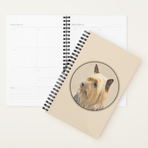 Silky Terrier Painting - Niedliche Original Dog Ar Planer