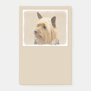 Silky Terrier Painting - Niedliche Original Dog Ar Post-it Klebezettel