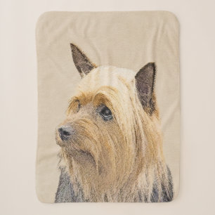 Silky Terrier Painting - Niedliche Original Dog Ar Sherpadecke