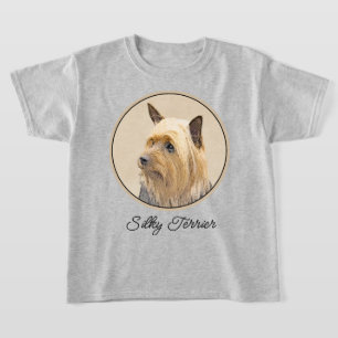 Silky Terrier Painting - Niedliche Original Dog Ar T-Shirt