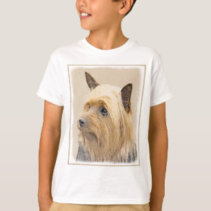 Silky Terrier Painting - Niedliche Original Dog Ar T-Shirt