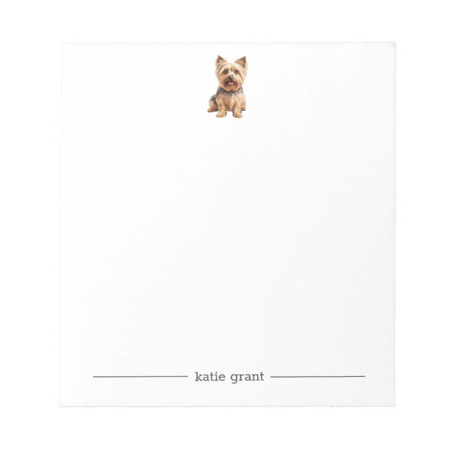 Silky Terrier Personalisiert Notepad Notizblock (Vorderseite)