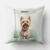 Silky Terrier Watercolor Personalized Dog