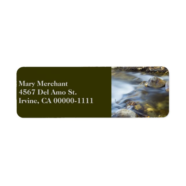 Silky Water 4 Dark Green Address Label (Vorne)