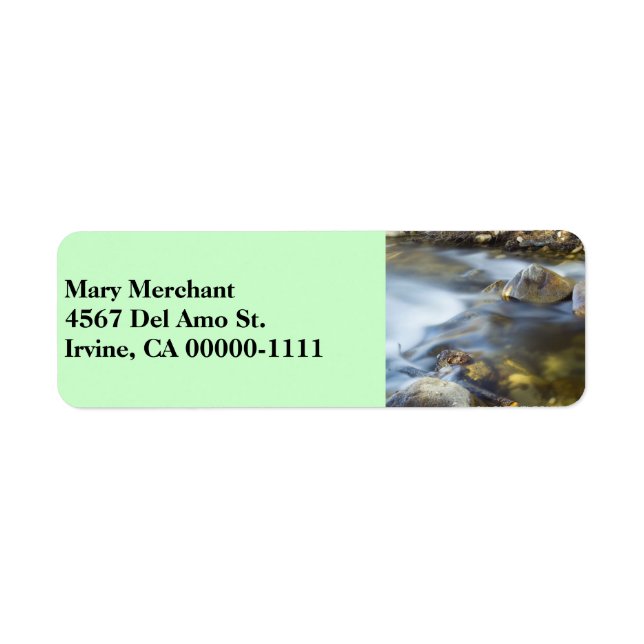 Silky Water 4 Green Address Label (Vorne)