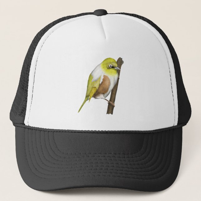 Sillvereye tauhou Neuseeländischer Vogel Truckerkappe (Vorderseite)