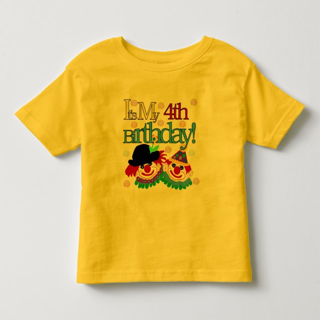 Silly Clowns 4th Birthday Tshirts et cadeaux (Devant)
