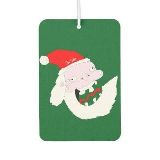 Silly goofy Santa Claus cartoon face Autolufterfrischer
