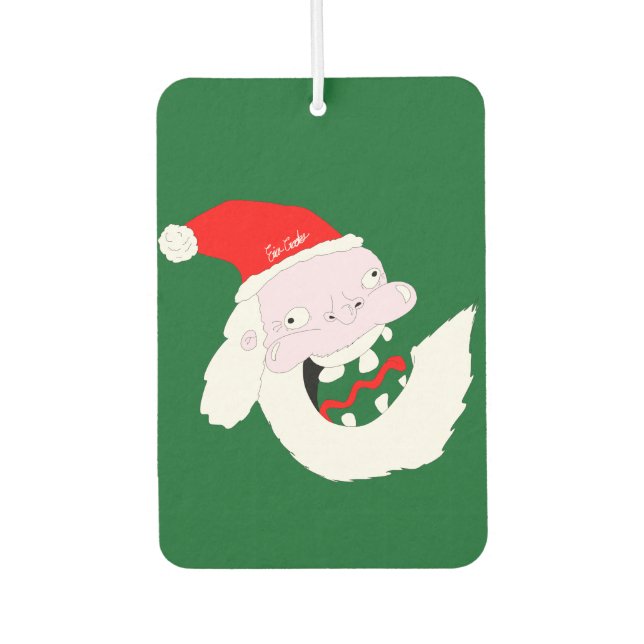 Silly goofy Santa Claus cartoon face  Autolufterfrischer (Vorderseite)