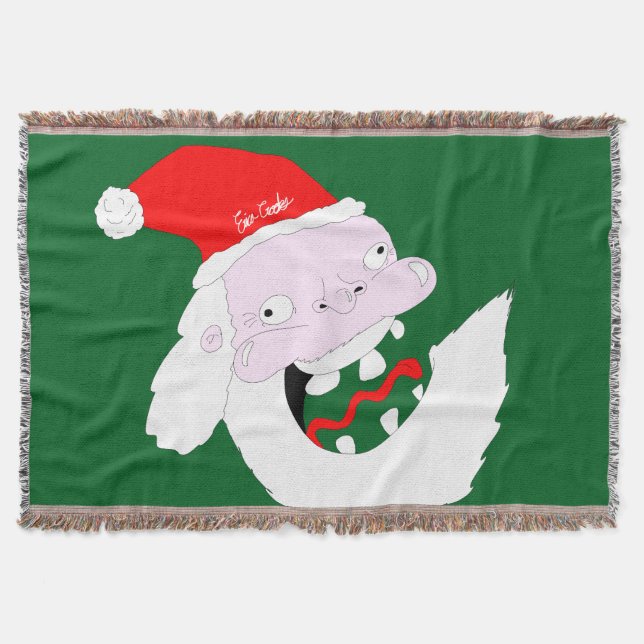 Silly goofy Santa Claus cartoon face  Decke (Vorderseite)