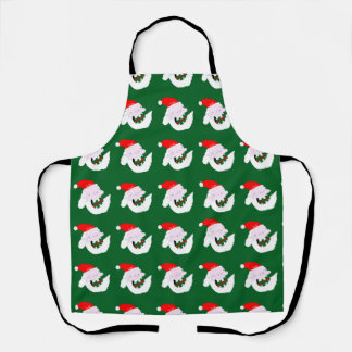 Silly goofy Santa Claus cartoon face Schürze