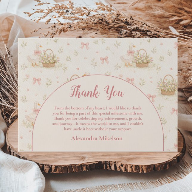 Silly Goose 1st Birthday Party Dankeskarte (Von Creator hochgeladen)