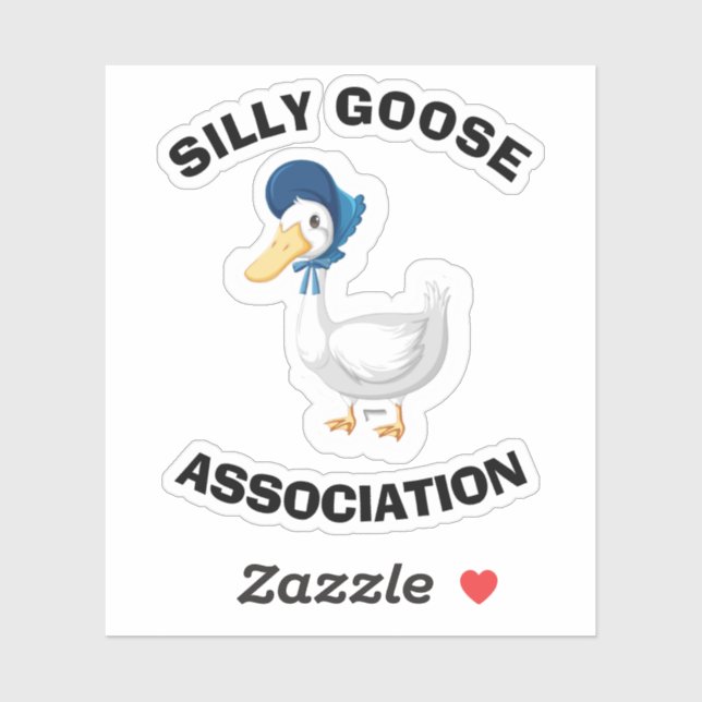 Silly Goose Association Funny Waterproof Sticker (Feuille)
