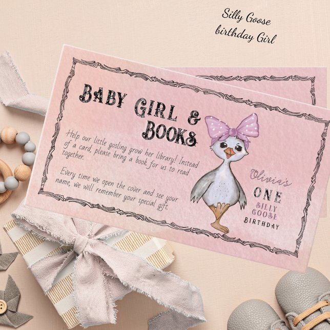 Silly Goose Birthday Book Request Enclosure Card Begleitkarte (Silly Goose Birthday Book Request Enclosure Card)