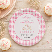 Silly Goose Blush Rosa Gingham Baby Mädchen-Party