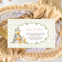 Silly Goose Bücher für Baby Shower Beilagekarte