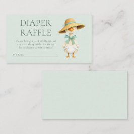 Silly Goose Diaper Raffle Sage Baby Shower  Begleitkarte