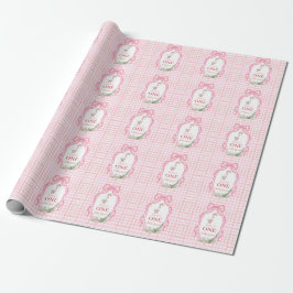 Silly Goose First Birthday Pink  Geschenkpapier