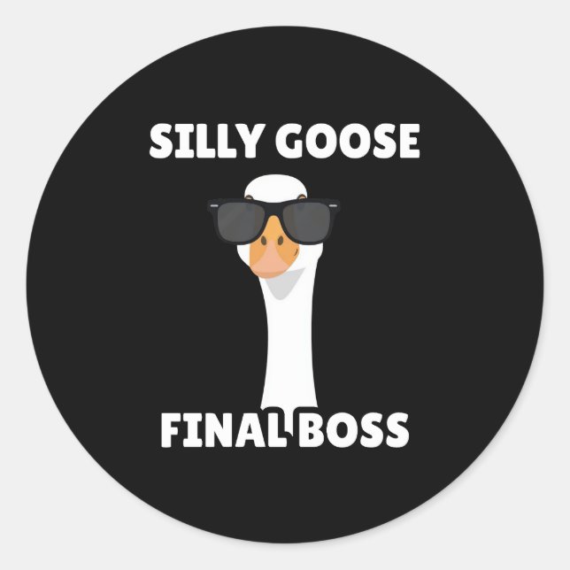 Silly Goose Funny Black Sticker (Vorderseite)