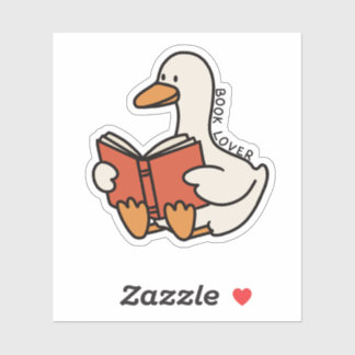 Silly Goose Funny Book Lover Bookish Book Club Aufkleber