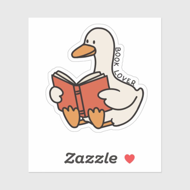 Silly Goose Funny Book Lover Bookish Book Club Aufkleber (Blatt)