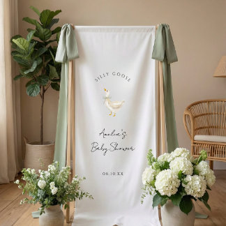 Silly Goose Gender Neutral baby shower Banner
