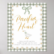 Silly Goose Green Gingham Pacifier Hunt Game