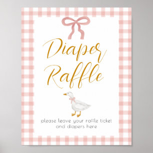 Silly Goose Pink Gingham Windel-Raffle  Poster