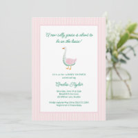 Silly Goose Pink Stripe Mädchen Preppy Baby Shower