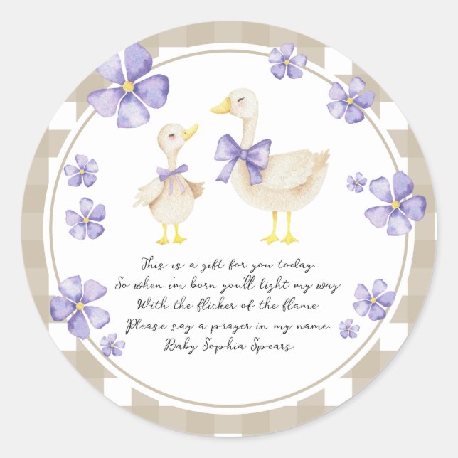 Silly Goose Pray Candle Runder Aufkleber (Vorderseite)