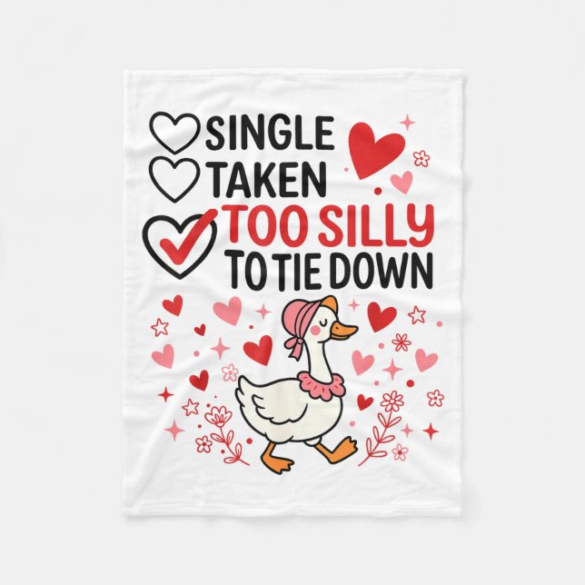 Silly Goose Romantic Status Funny Love Life Dating Fleecedecke (Vorderseite)
