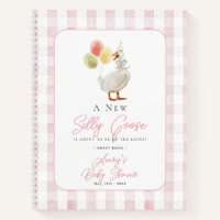 Silly Goose Rose En vichy Baby shower Livre d'invi