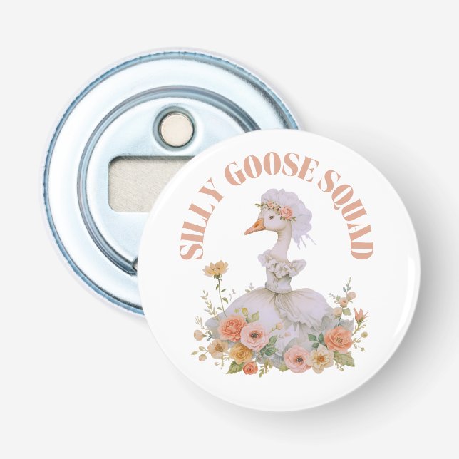 Silly Goose Squad Bachelorette Funny Bridal Flaschenöffner (Vorderseite)