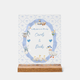 Silly Goose Whimsical Bow Baby Boy Shower Acrylschild