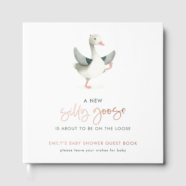Silly Goose Wishes for Baby Shower Gästebuch (Vorderseite)