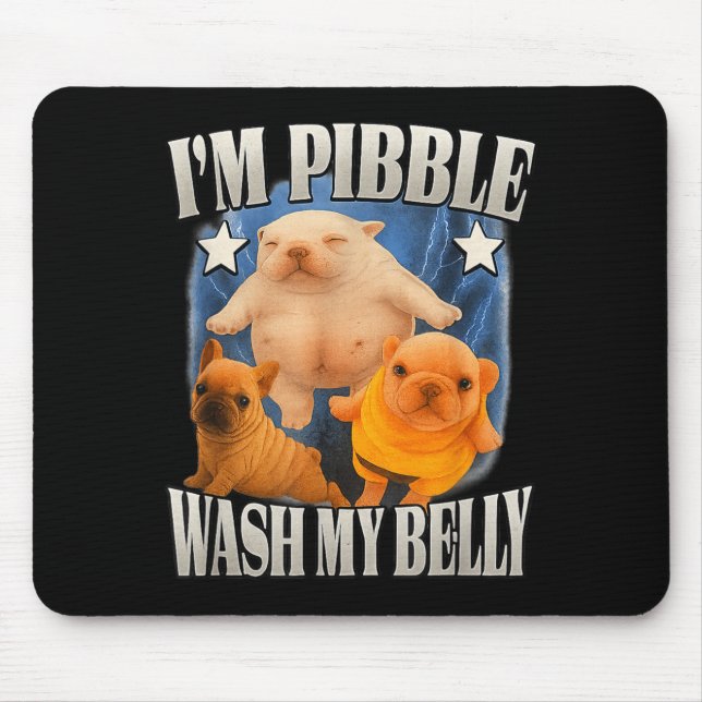 Silly Meme Bble Meme Wash My Belly Clean My Belly  Mousepad (Vorne)