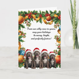 Silly puppies holiday card karte