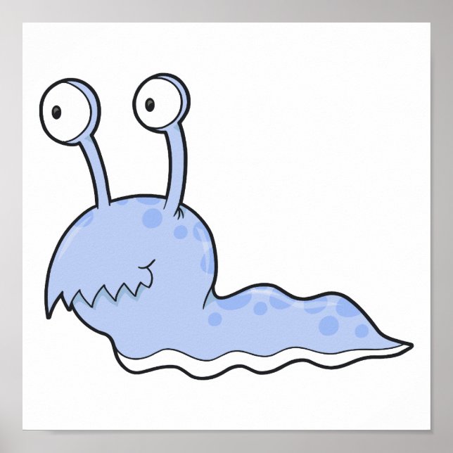 silly sluggy blue monster poster (Vorne)